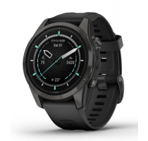 product image: Garmin Epix Pro (Gen 2) Sapphire schwarz/carbongrau Titan QuickFit-Silikonarmband (010-02802-15)